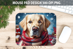 Christmas Cute Dog Mouse Pad Sublimation - Animal PNG Design Product Image 1