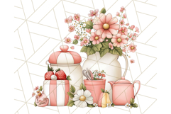 Cottagecore Kitchen Clipart, Vintage Country Floral Kitchen Product Image 5