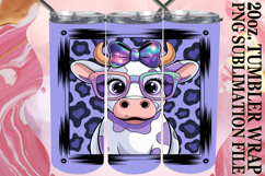 JOYFUL SIPS 20oz TUMBLER WRAP, Cute Cow Product Image 1