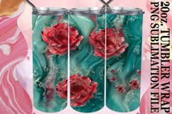 Sublimation Springtime Petals Tumbler Wrap Design 20oz Product Image 1