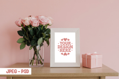 Valentine Flower Frame PSD JPEG Mockup Product Image 1