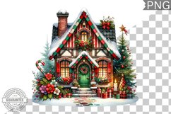 Christmas House Sublimation - Clipart PNG Design Product Image 1