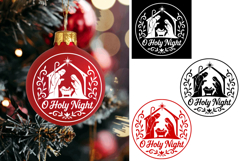 O Holy night Christmas Ornament Ball, Christmas Svg Png Product Image 1
