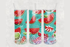 Watermelon Glitter Confetti 20 oz sublimation design tumbler Product Image 1