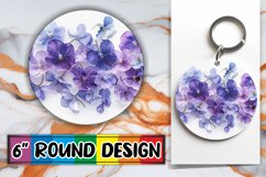 Floral Fantasy Design Circle - Sublimation Whimsy Round Product Image 1