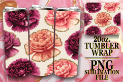 Unique horizons 20oz tumbler wrap, Flower Pattern Product Image 1