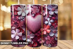 3D Valentine's Day Tumbler Design | Sublimation Wrap 20 Oz Product Image 1
