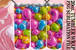 15x 3D Inflated Puff Tumbler Wraps Bundle, 20oz Colorful Product Image 9