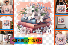 Joyful TSHIRT Magic Ideas, Book and flower Product Image 1