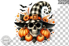 Halloween Skull Sublimation - Clipart PNG Design Product Image 1