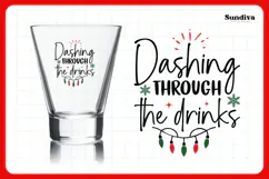 Funny Christmas Shot Glass Quote SVG | Dashing Product Image 3