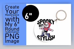 Chic Keychain Circle Design Template , Funny Ghost Product Image 1