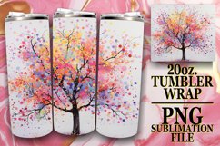 Radiant Dynamic Chic Floral Watercolor Tumbler Wrap Product Image 1