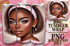 Happy hearts 20oz tumbler wrap, Love Girl Product Image 1