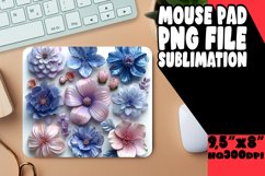 Stylish 3D Floral Pattern Mouse Pad: Sublimation Joy Product Image 1