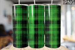 Green Christmas Plaid Tumbler Wrap - High Quality 300 Dpi Product Image 1