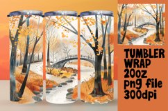 20oz Watercolor Tumbler | Autumn Wrap Sublimation Product Image 1