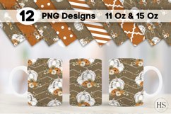 12 Happy Thanksgiving Mug Sublimation PNG Pack, Pumpkin Mug Product Image 1