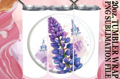 Floral Denim Tumbler Wrap Spring 20oz Product Image 1