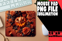 JOYFUL MOUSE MAT SUBLIMATION STYLE, 3D Pumpkin Product Image 1