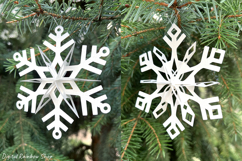 Christmas ornament snowflake svg, 3D Paper Cut Template svg Product Image 3