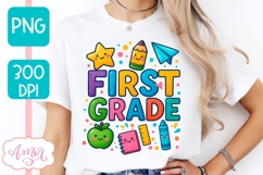 First grade squad shirt PNG, Cute First Grade Teacher PNG Product Image 1