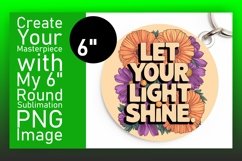 Charming Round Design Keychain PNG , Religious Product Image 1