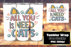 RADIANT 20oz Tumbler Graphic for Gifts , Cat Quote Product Image 1