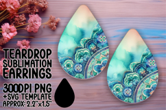 Charming Teardrop Design for Crafts , Watercolor Patter Product Image 1