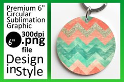 Glittery Stripe Round Design Art for Keychain Product Image 1