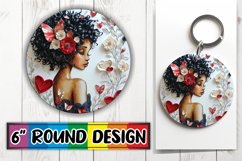 Watercolor Love Harmony: Sublimation Design Round Product Image 1