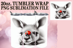 Uplifting Sublimation 20oz tumbler wrap, Cute Animals Product Image 1