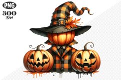 Halloween Pumpkins Sublimation - Clipart PNG Design Product Image 1