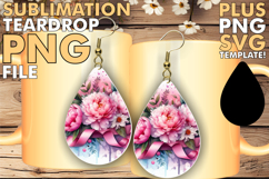 Blissful Teardrop Earrings Ideas PNG, Flowers Product Image 1
