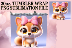 Vibrant Mornings 20oz tumbler wrap, 3D Dog Product Image 1