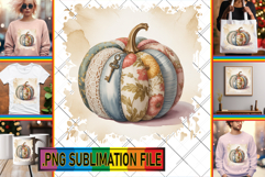 Timeless Tote Bag Gift Ideas PNG, Pumpkin Watercolor Product Image 1
