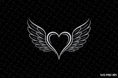 Heart wings SVG | SVG Cut files | Cricut Product Image 1