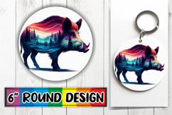 Whimsical Circle Car Coasters PNG, Animals Art Product Image 1
