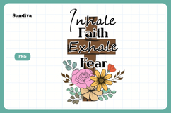 Christian Quote Sublimation - Faith Saying | Exhale Fear Product Image 3