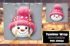 Beautiful 20oz Tumbler Artwork , Snowman Product Image 1