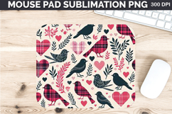 Watercolor Dove Mouse Pad Sublimation - Valentines PNG Product Image 1
