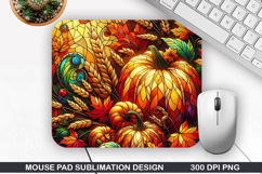 Pumpkin Mouse Pad Sublimation, Halloween Mouse Pad PNG Product Image 1