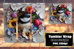 Tumbler Wrap: 3D Wall Hole with Cute Animals for Spring Product Image 1