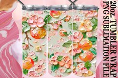 Flower and Fruit 3D Tumbler Wrap Product Image 1