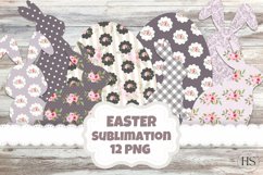 Happy Easter Bunny Sublimation, Happy Easter Egg Sublimation Product Image 1