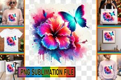 Charming TOTE BAG Designs PNG, Butterfly Product Image 1