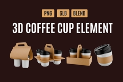Modern 3D Coffee Cup Pack 05 Product Image 1