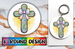 Radiant Circle Ornaments Design, Cross and Bow Product Image 1