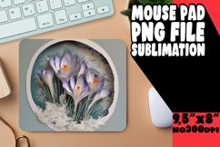 Mouse Pad 3D Flower Hole Sublimation Print PNG Product Image 1