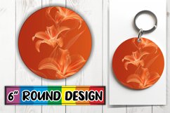Radiant Blossom Sublimation Circles - Keychain &amp; Car Product Image 1